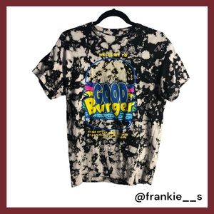 nickelodeon - Size Medium Black and White Tie Dye Good Burger T-Shirt